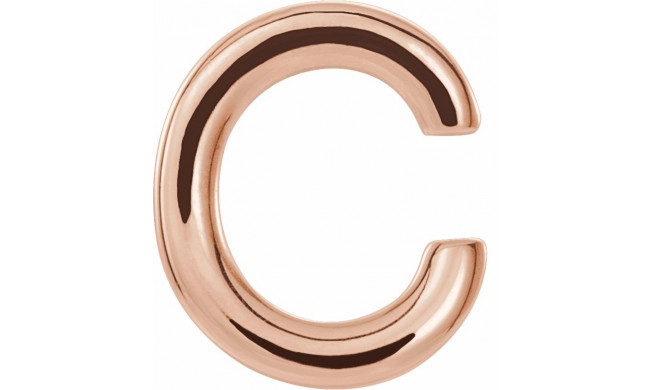 14K Rose Single Initial C Earring - 86800115P