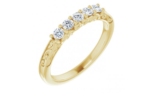 14K Yellow 1/3 CTW Diamond Anniversary Band - 124142645P
