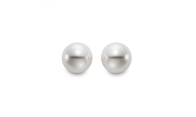 Mastaloni Ladies 14k Yellow Gold Cultured Pearl Stud Earrings