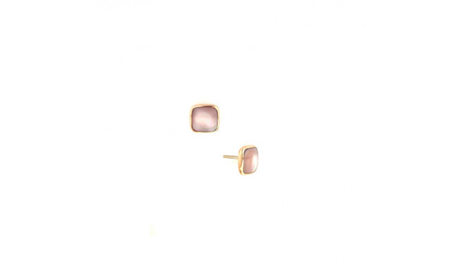 Kabana 14k Rose Gold Mother of Pearl Inlay Earring