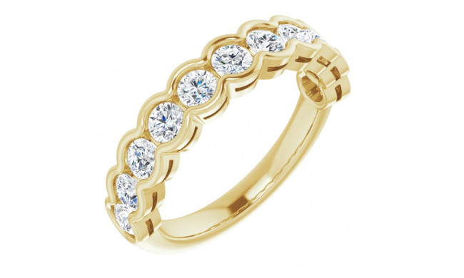 14K Yellow 1 1/8 CTW Diamond Anniversary Band - 1235966046P