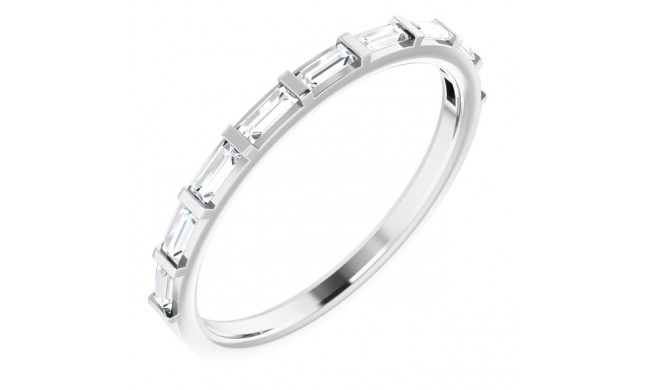 Platinum 3/8 CTW Diamond Straight Baguette Anniversary Band - 123178603P