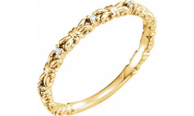 14K Yellow .04 CTW Diamond Stackable Ring - 123210601P