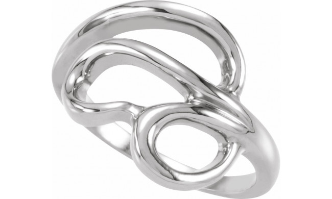 14K White Freeform Ring - 50455992P