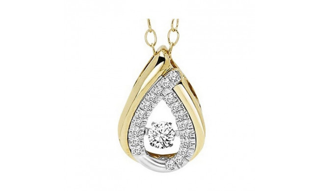 Gems One 14KT White Gold & Diamond Rhythm Of Love Neckwear Pendant   - 1/5 ctw - ROL1233-4WC