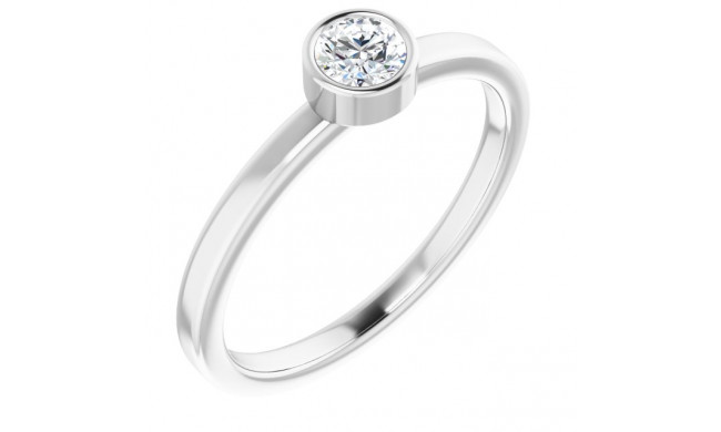 14K White 1/4 CT Diamond Ring - 718066032P