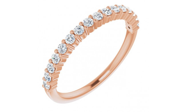 14K Rose 1/3 CTW Diamond Anniversary Band - 12287760030P