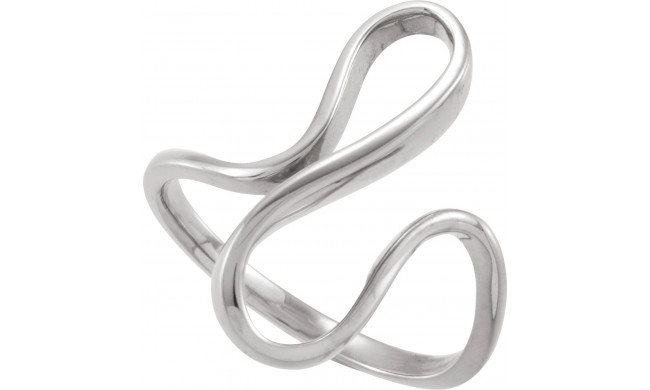 14K White Freeform Ring - 51396220P