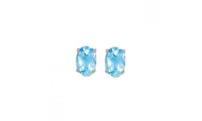 Gems One 14Kt White Gold Blue Topaz (1 Ctw) Earring - EBO64-4W