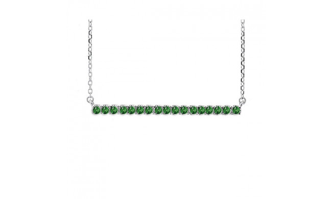 Gems One 14Kt White Gold Emerald (1/5 Ctw) Pendant - PD31854-4WNE