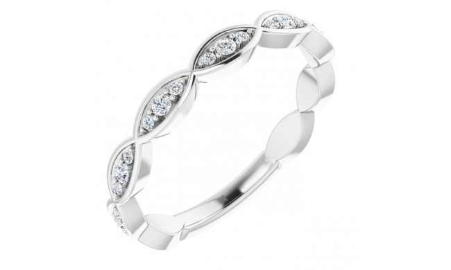 14K White 1/5 CTW Diamond Infinity-Inspired Anniversary Band - 123409600P