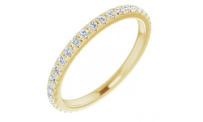 14K Yellow 3/8 CTW Diamond French-Set Anniversary Band - 123430601P