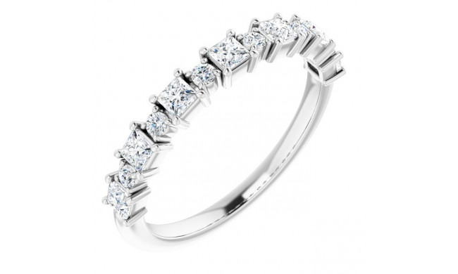 14K White 5/8 CTW Diamond Anniversary Band - 1236296045P