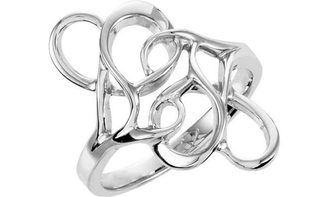 14K White Freeform Ring - 535013601P