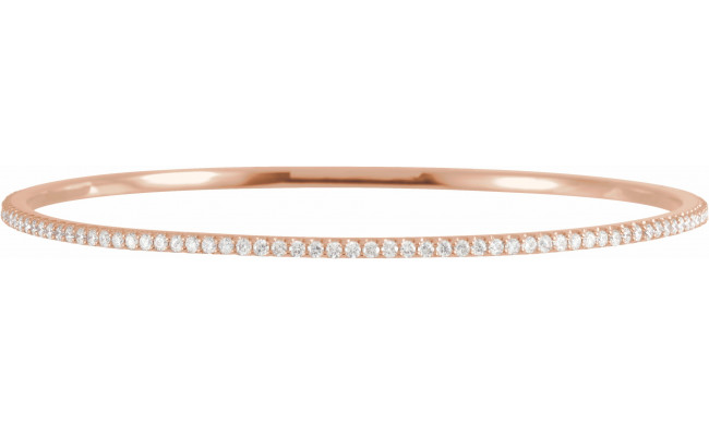 14K Rose 2 CTW Diamond Stackable Bangle 8 Bracelet - 67337103P