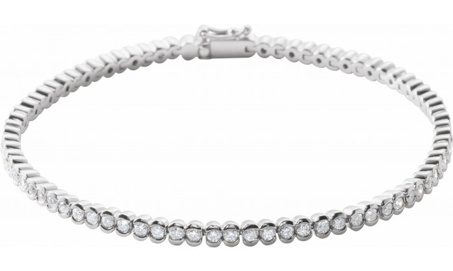 14K White 2 CTW Diamond Line 7 Bracelet - 653537602P