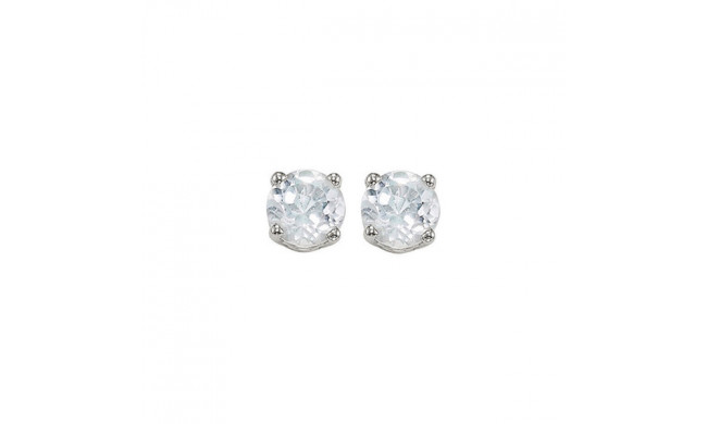 Gems One 14Kt White Gold White Topaz (1 Ctw) Earring - EWR50-4W