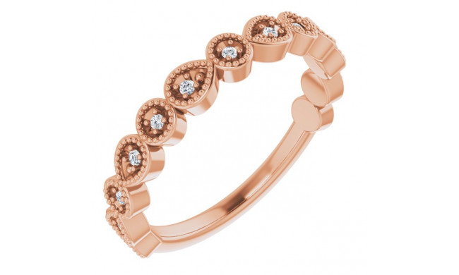 14K Rose .07 CTW Diamond Anniversary Band - 123070602P