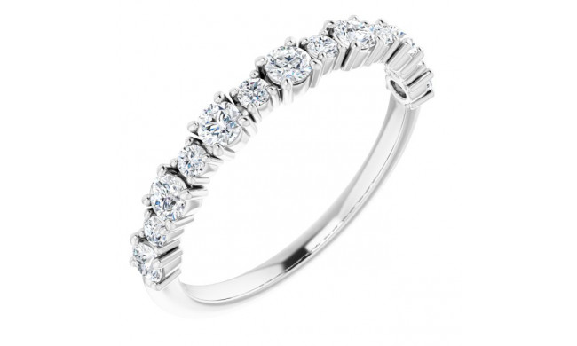 14K White 1/2 CTW Diamond Anniversary Band - 1236296033P