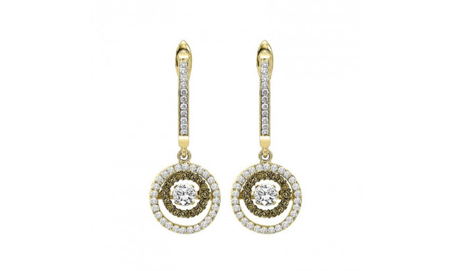 Gems One 14KT Yellow Gold & Diamond Rhythm Of Love Fashion Earrings   - 1/2 ctw - ROL2013-4YCBL