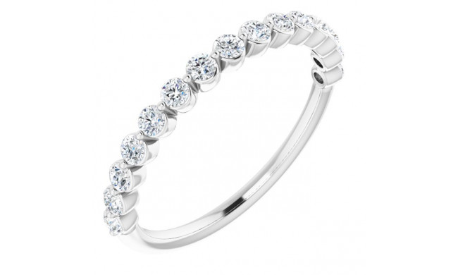 14K White 1/2 CTW Diamond Anniversary Band - 123418604P