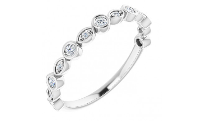 14K White 1/6 CTW Diamond Anniversary Band - 1236336029P