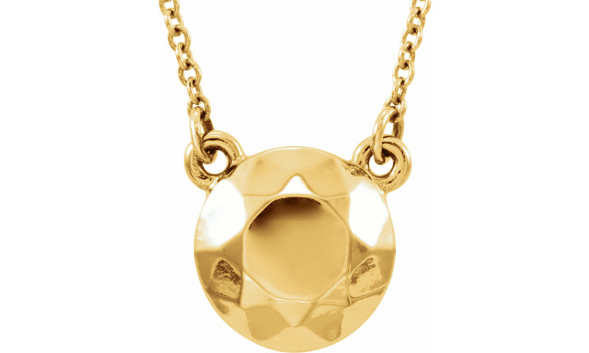 14K Yellow Faceted Design Circle 16.5 Necklace - 86232102P