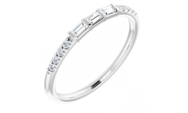 14K White 1/6 CTW Diamond Anniversary Band - 123993604P