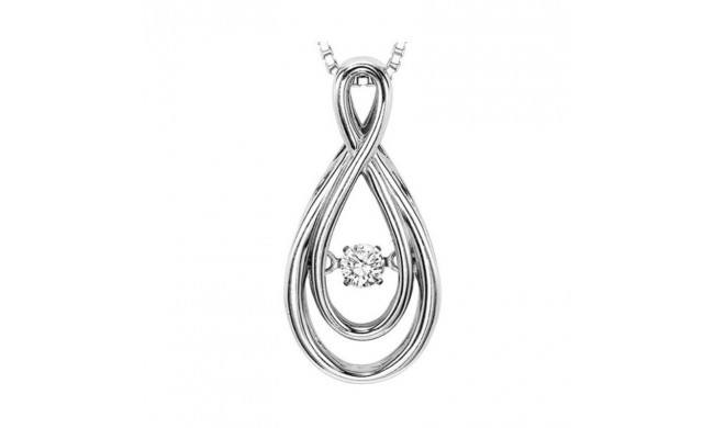 Gems One 14KT White Gold & Diamond Rhythm Of Love Neckwear Pendant  - 1/10 ctw - ROL1008-4WC