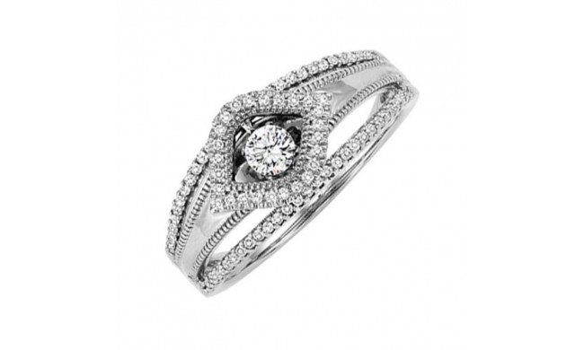 Gems One 14KT White Gold & Diamond Rhythm Of Love Fashion Ring  - 1/4 ctw - ROL1191-4WC