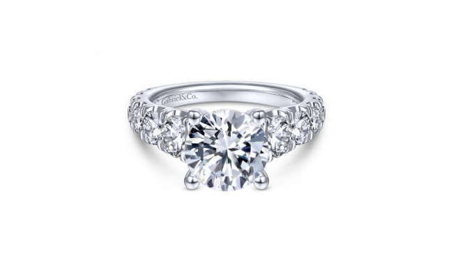 Gabriel & Co. 14k White Gold Contemporary Straight Engagement Ring - ER14892R8W44JJ