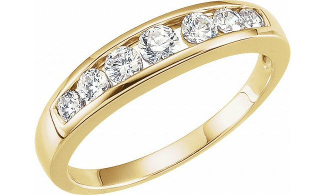 14K Yellow 3/8 CTW Diamond 7 Stone Anniversary Band - 60218207464P