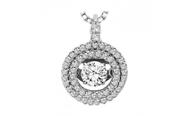 Gems One 14KT White Gold & Diamond Rhythm Of Love Neckwear Pendant  - 1-1/2 ctw - ROL1136-4WC