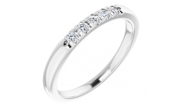 14K White 1/6 CTW Diamond French-Set Anniversary Band - 1238826008P