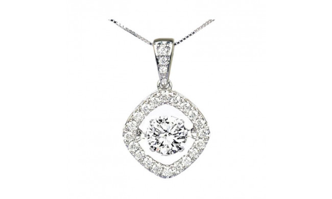 Gems One 14KT White Gold & Diamond Rhythm Of Love Neckwear Pendant  - 1 ctw - ROL1154-4WC