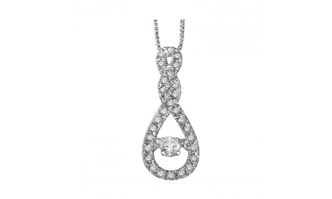 Gems One 10KT White Gold & Diamond Rhythm Of Love Neckwear Pendant   - 1/3 ctw - ROL1035-1WC