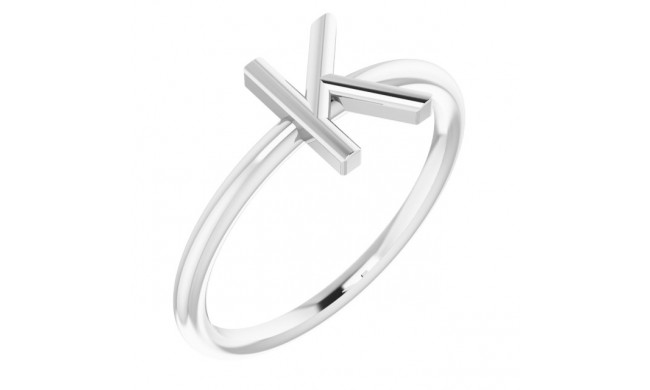 14K White Initial K Ring - 51895161P