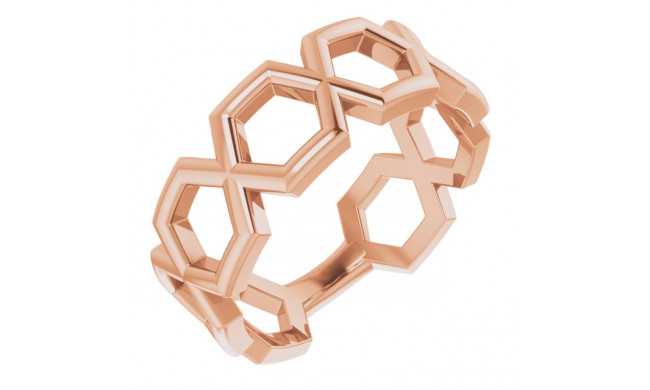 14K Rose Geometric Ring - 51665103P