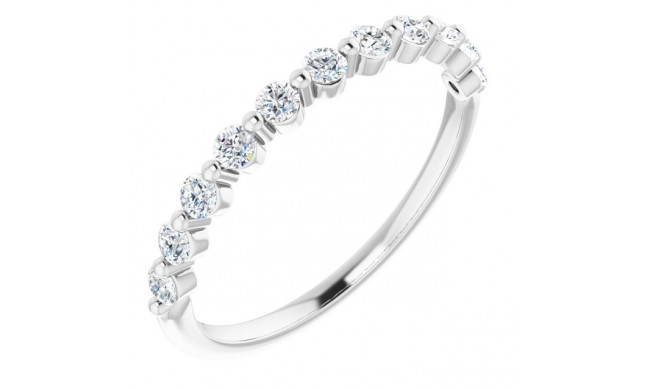 14K White 1/2 CTW Diamond Anniversary Band - 1236026025P