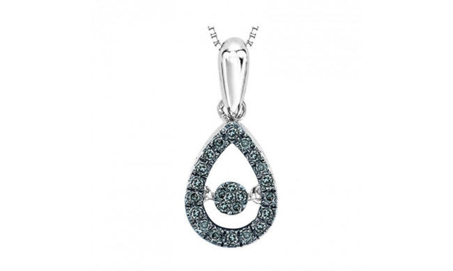 Gems One 14KT White Gold & Diamond Rhythm Of Love Neckwear Pendant  - 1/5 ctw - ROL1023-4WCBLK