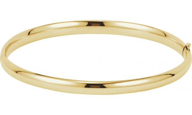 14K Yellow 4.75 mm Hinged Bangle Bracelet - BRC181240490P