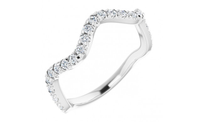 14K White 1/3 CTW French-Set Diamond Anniversary Band - 124111600P