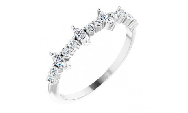 14K White 1/3 CTW Diamond Anniversary Band - 124110604P