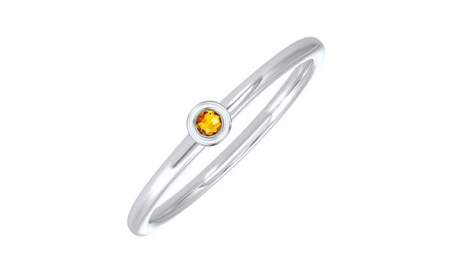 Gems One 10Kt White Gold Citrine (1/20 Ctw) Ring - RG73462-1WNC