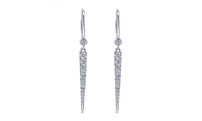 Gabriel & Co. 14k White Gold Kaslique Diamond Drop Earrings - EG12457W45JJ