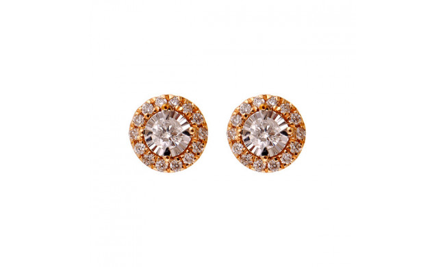Gems One 14Kt Yellow Gold Diamond (1/6Ctw) Earring - ER30358-4YD