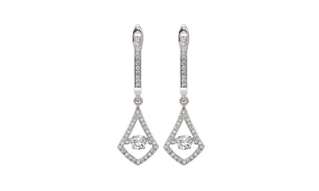Gems One 14KT White Gold & Diamond Rhythm Of Love Fashion Earrings  - 1/2 ctw - ROL2010-4WC