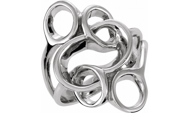14K White Freeform Ring - 51426226P
