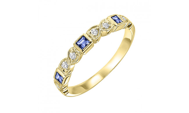 Gems One 10Kt Yellow Gold Diamond (1/12Ctw) & Sapphire (1/5 Ctw) Ring - FR1029-1YD