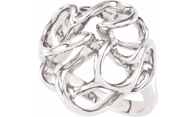 14K White Freeform Ring - 535413613P